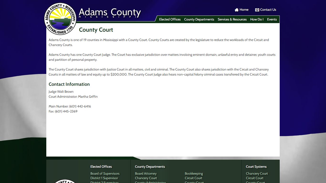 County Court | Adams County